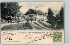 3860 Meiringen 1906 Foto AK Postkutsche Grimselpost Hotel Handeckfall Marke bildseitig