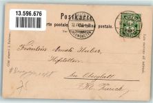 Grindelwald 1902 Gebrauchsspuren Berggesicht Hotel Faulhorn Lithographie