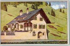 7500 St. Moritz Künstlerkarte Villa Künstlerkarten-Verlosung des Engadiner Museums