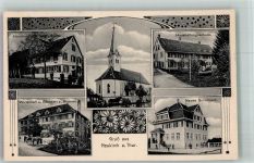 9217 Neukirch an der Thur 1917 Foto AK Handlung Gasthaus und Bäckerei z.Sternen Kirche Schule