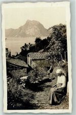 6978 Gandria Foto AK Lago di Lugano Frau Bäuerin
