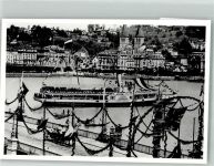 Luzern Lucerne Dampfschiff Stadt Luzern Hotel Binnenschiff Foto AK