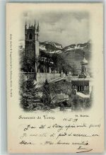 1800 Vevey 1899 Foto AK Kirche St. Martin
