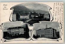 6060 Sarnen 1908 Foto AK Pensionat Nicolaus von Flüe Gymnasium Schlössli