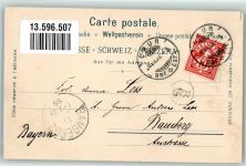 Chur Coire Postkutsche Ort lt. Stempel Postkutsche Schweiz 1899 Lithographie