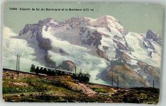 3920 Zermatt Foto AK Bergbahn Gornergrat Breithorn
