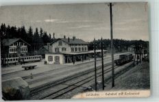 Zollikon Bahnhof Eisenbahn Gasthaus Bahnhof Schweiz 1920 Foto AK