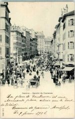 1200 Genève Genf 1901 Foto AK Marktszene Marché de Coutance
