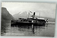 Luzern Lucerne Salondamofer Gallia Vierwaldstättersee Binnenschiff Foto AK