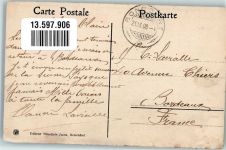 2926 Boncourt 1908 Foto AK Cafe Bellevue Marke bildseitig