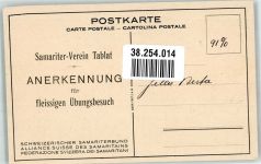 4600 Olten Lithographie / Künstlerkarte Samariter-Verein Der barnherzige Samariter sign. Brunand ,Eug.