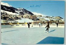 7500 St. Moritz 1968 Winter Eisbahn Werbung Hotel