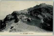 Kulm 1909 Foto AK Bergbahn Hotel Rigi Staffel