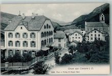 7241 Conters im Prättigau Foto AK Hotel Pension Post