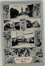 9315 Neukirch Egnach 1910 Foto AK Postamt Hotel Traube Dorfpartie
