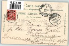 Chillon Chateau 1898 Winterlithographie Schloss Lac Leman