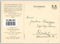 9043 Trogen Radierung Schülerabend 1940 Einladung