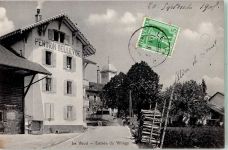 1261 Le Vaud Foto AK Pension Bellevue Marke bildseitig