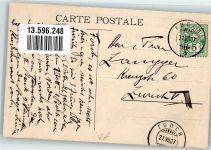 8127 Forch 1907 Lithographie / Künstlerkarte Hotel Pension Krone
