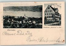 8942 Oberrieden 1903 Gebrauchsspuren Gasthaus Sternen am See
