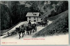 Klausenstrasse Postkutsche Klausenpost Kurhaus Fruttberg Postkutsche Schweiz 1906 Foto AK