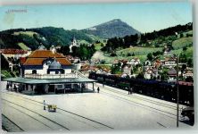 Lichtensteig Bahnhof Eisenbahn Bahnhof Schweiz 1916 Foto AK