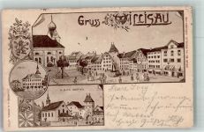 6130 Willisau 1901 Foto AK Schloss Kirche Hl. Blut