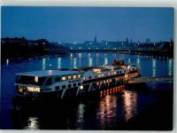 Basel Bâle M.S. Jan Elshout Anlegeplatz St. Johann Binnenschiff Mondschein