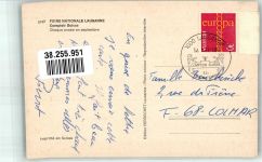 1000 Lausanne Losanna 1971 Sonderstempel Ausstellung Foire Nationale