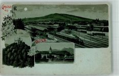 Olten Bahnhof Eisenbahn Mondschein Bahnhof Schweiz Lithographie