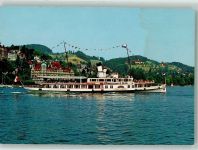 Raddampfer Stadt Luzern auf dem Vierwaldstättersee Binnenschiff Foto AK