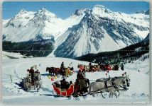 7050 Arosa 1978 Winter Pferde- Schlittenfahrt