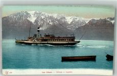 Genève Genf Genfersee Dampfer France Binnenschiff Foto AK