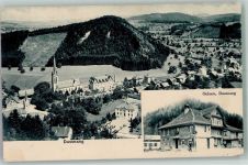8374 Dussnang 1912 Foto AK Gasthaus Ochsen Kirche