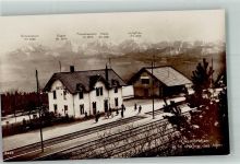 Chambrelien Bahnhof Gasthaus Bahnhof Schweiz Foto AK