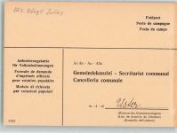 Luzern Lucerne Anforderungskarte f. Volksabstimmungen Füs. Ter. Bat. II/183 2. Zug Militär Schweiz Gebrauchsspuren