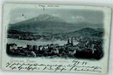 6000 Luzern Lucerne 1899 Foto AK Gruss aus