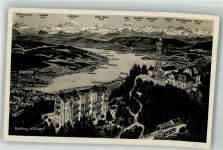 8143 Uetliberg 1927 Foto AK Hotel Bergbahn Aussichtsturm Zürichsee