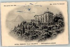 6906 Castagnola-Cassarate Foto AK Hotel Pension Villa Helvetia