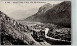 1920 Martigny Foto AK Bergbahn Martigny-Chamonix La Vallée du Rhone