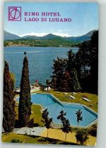 6816 Bissone 1969 Foto AK Hotel Ring Hotel Schwimmbad