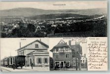 Dietikon Bahnhof Eisenbahn Gasthaus zum neuen Bahnhof Bahnhof Schweiz 1906 Foto AK