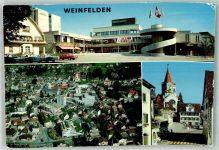 8570 Weinfelden Foto AK Hotel Auto Fliegeraufnahme