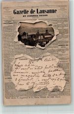 1000 Lausanne Losanna 1902 Gebrauchsspuren Zeitungs-Ak Gazette de Lausanne
