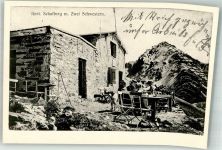 7504 Pontresina Foto AK Gasthaus Schafberg Segantini-Hütte