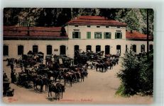Göschenen Postkutsche Bahnhof Postkutsche Schweiz Foto AK