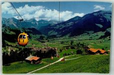 3770 Zweisimmen 1971 Foto AK Seilbahn Gondelbahn Rinderberg