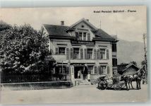 8890 Flums 1912 Foto AK Bahnpost Zug 2092 Hotel Pension Bahnhof