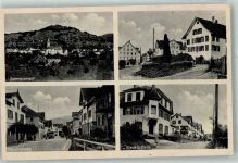 8737 Gommiswald 1935 Foto AK Dorfpartie Hauptstrasse Riedenstrasse