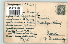 4224 Nenzlingen 1919 Foto AK Gasthaus Pension Aug.Danmacher